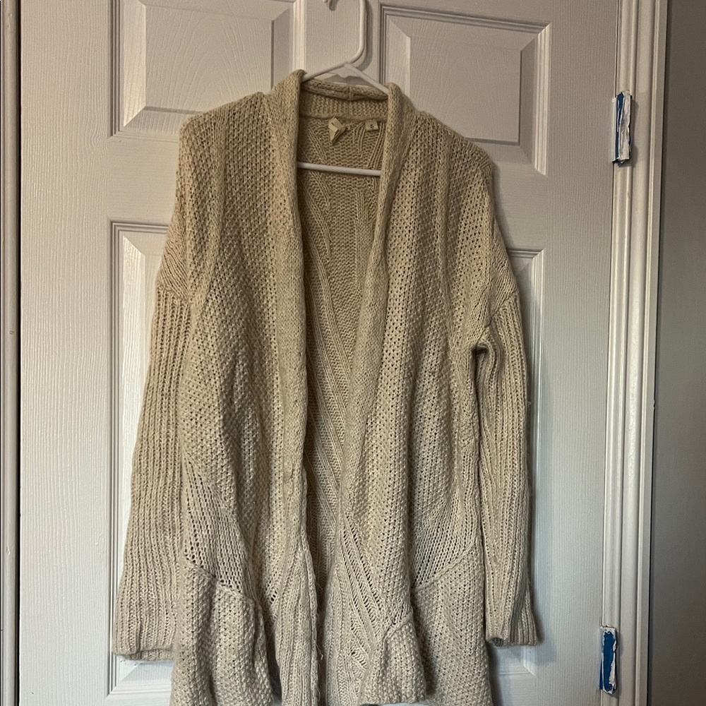 Eileen Fisher Cream Knit Cardigan
